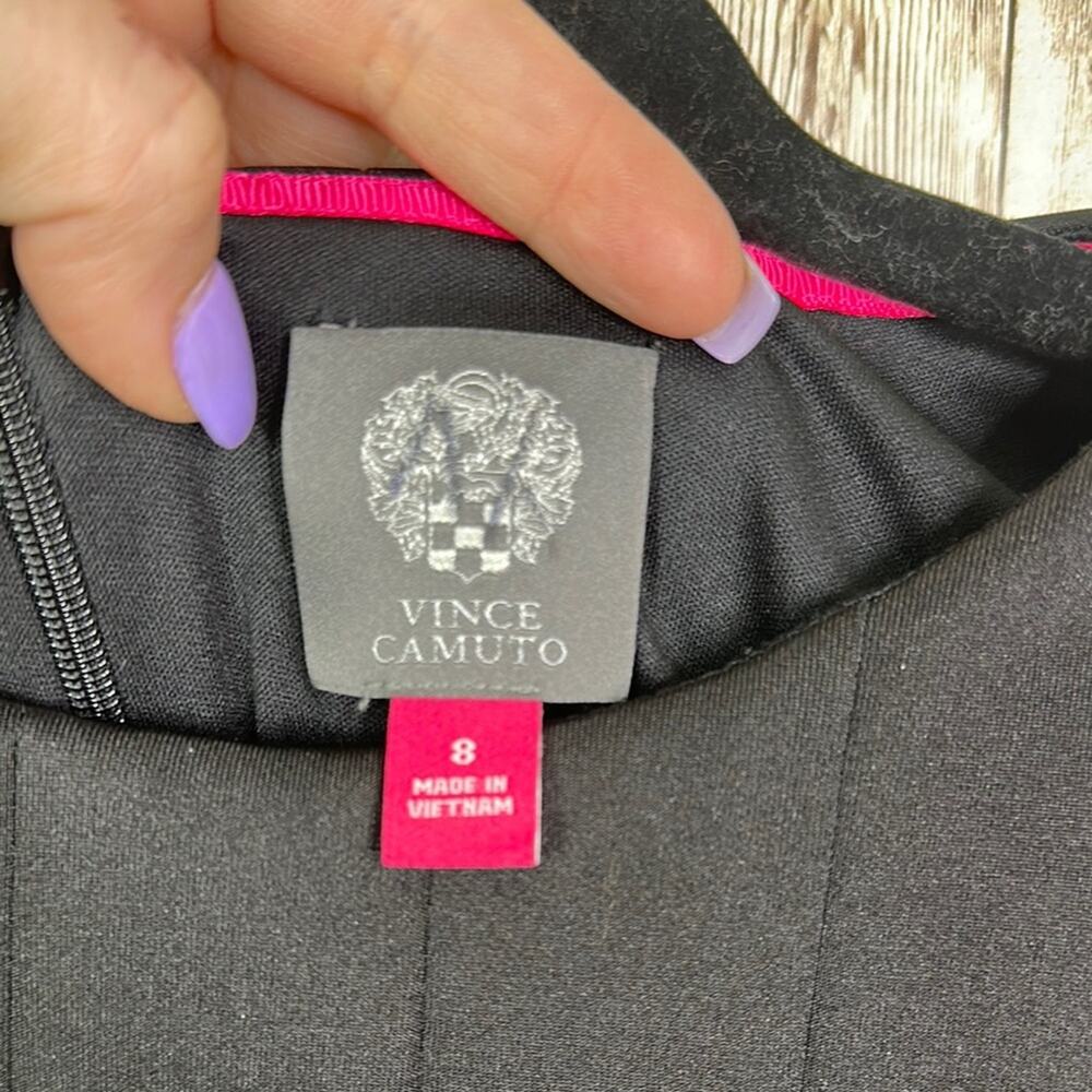 Vince Camuto pleated Black Sleeveless Dress size 8 - Picture 5 of 9